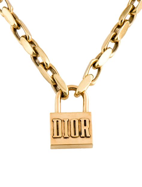 dior lock necklace price|christian Dior locket necklace.